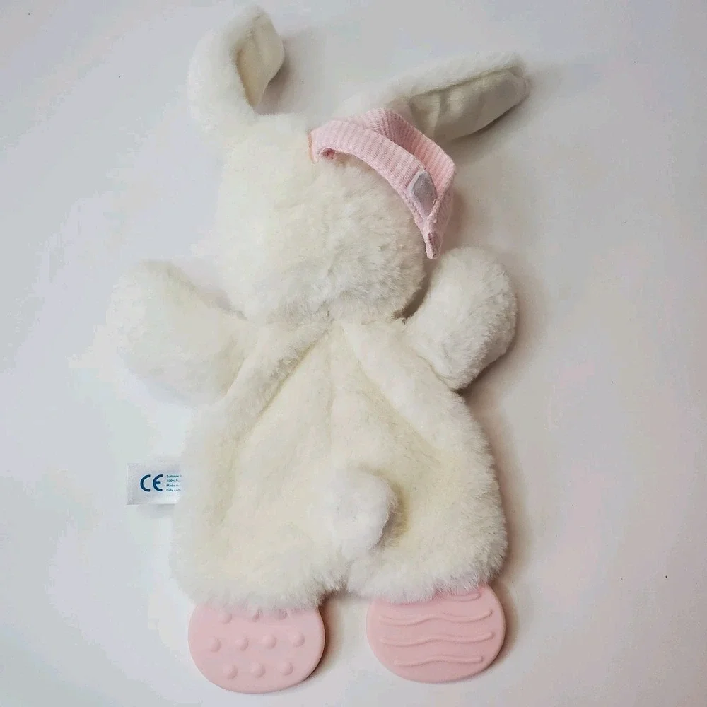 Bobo Buddies Bunny Rabbit Baby Security Blanket Lovey Teether‎ Plush Soft Toy